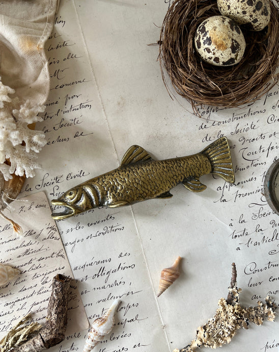 solid brass fish figurine