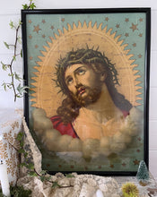 Load image into Gallery viewer, old vintage framed picture of jesus
