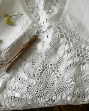 Load image into Gallery viewer, Ex Large Vintage Lace and Linen Tablecloth
