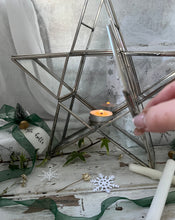 Load image into Gallery viewer, Large Glass Star Candle Holder
