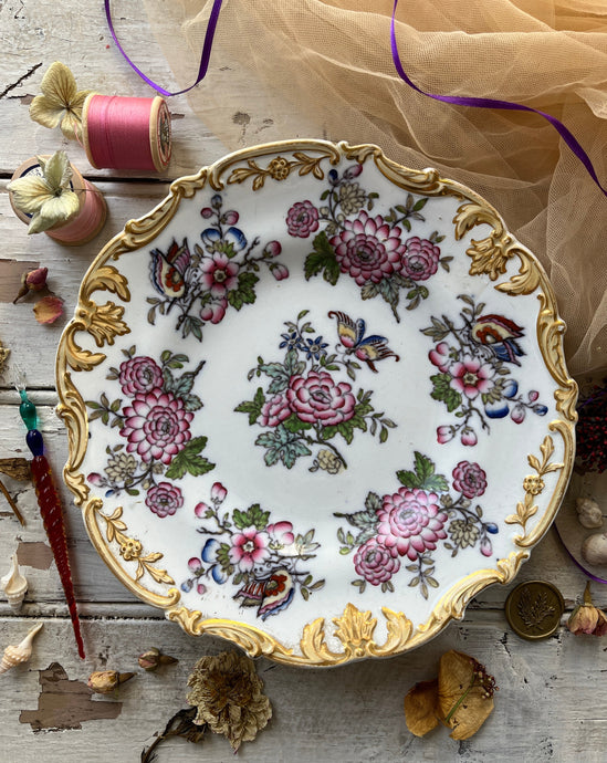 Vintage miles mason floral plate