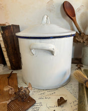 Load image into Gallery viewer, Vintage Enamel Flour Bin
