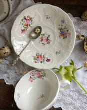 Load image into Gallery viewer, Floral China Teacup and Saucer

