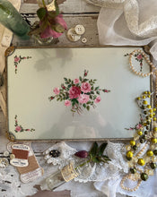Load image into Gallery viewer, vintage glass dressing table tray
