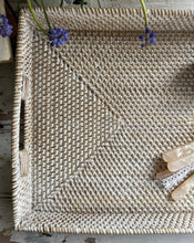 Load image into Gallery viewer, Natural White Washed Rattan Tray
