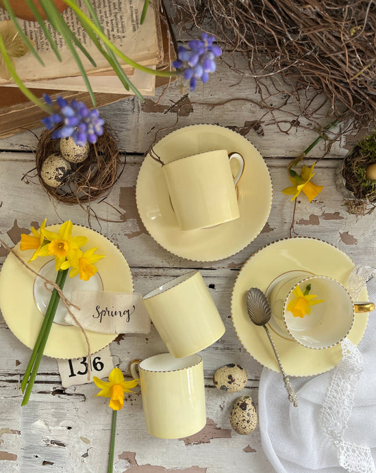 set of four wedgewood coffee cans and saucers