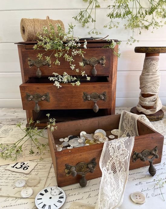 small vintage wooden drawers