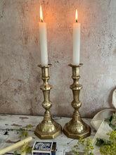 Load image into Gallery viewer, Vintage Brass Candlesticks
