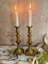 Load image into Gallery viewer, Vintage Brass Candlesticks
