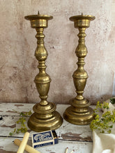 Load image into Gallery viewer, Vintage Brass Candlesticks
