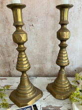 Load image into Gallery viewer, Vintage Brass Candlesticks
