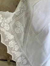 Load image into Gallery viewer, Vintage Lace  Linen Tablecloth
