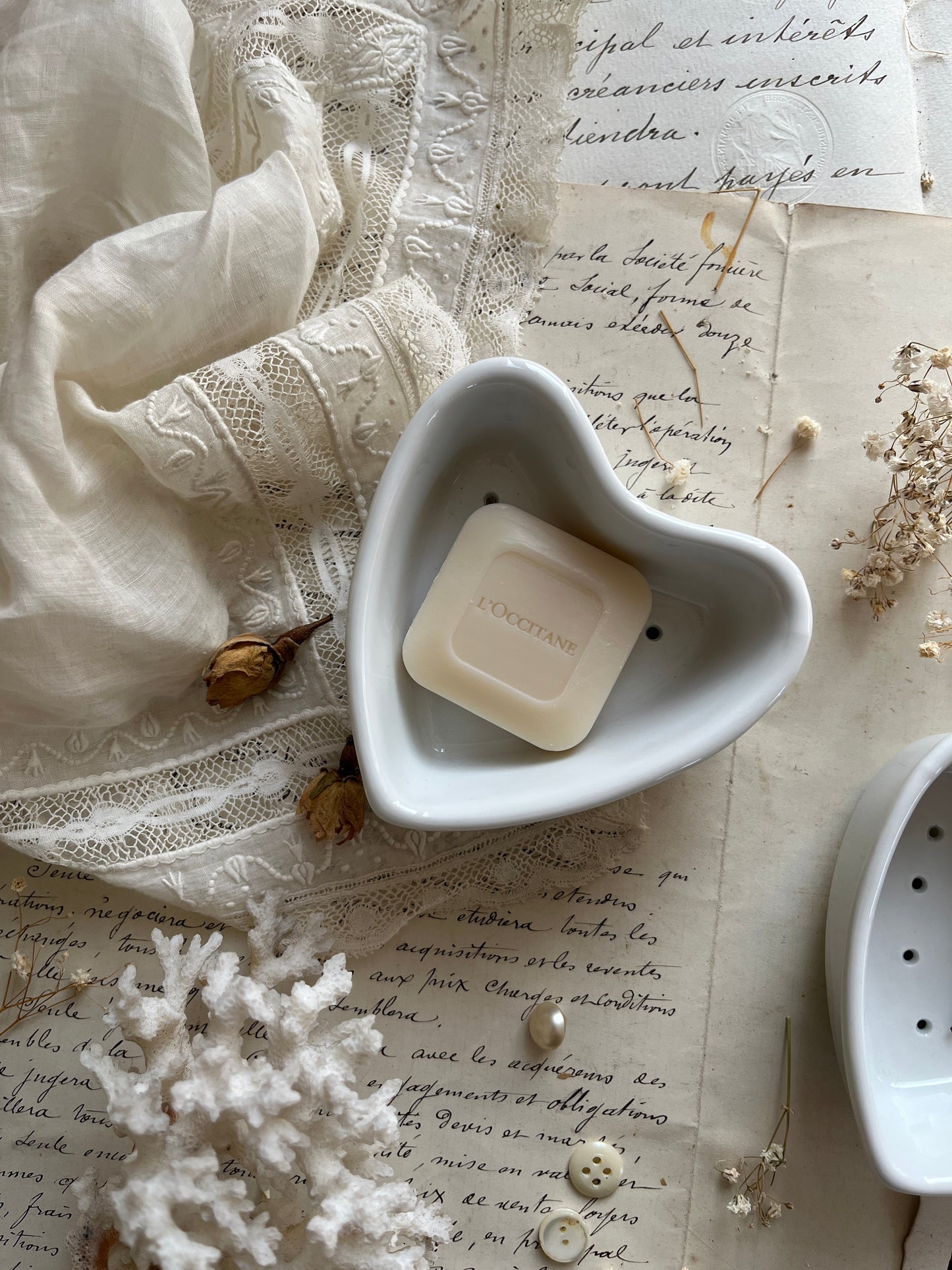 Small French Heart Cheese Strainer