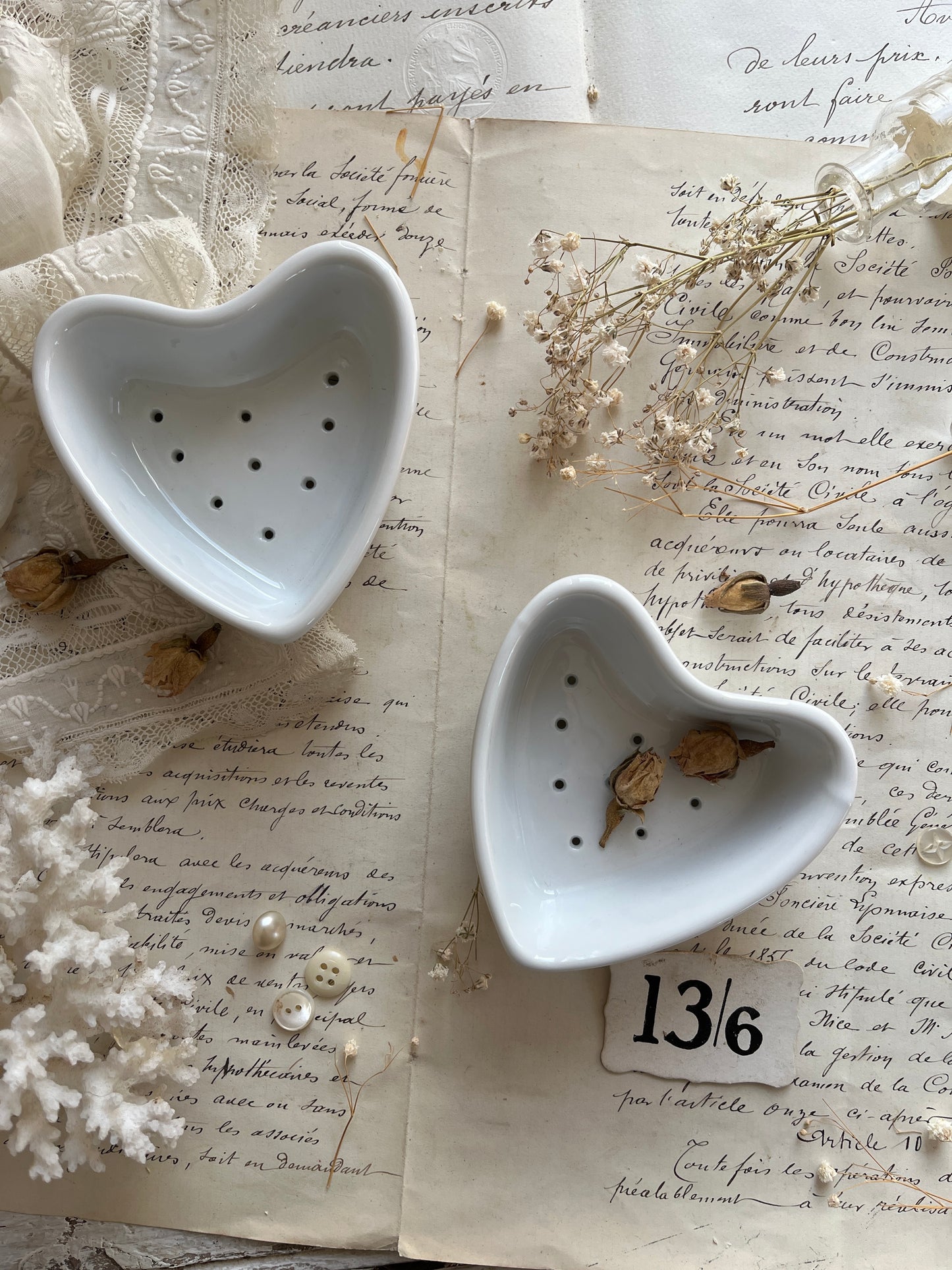 Small French Heart Cheese Strainer