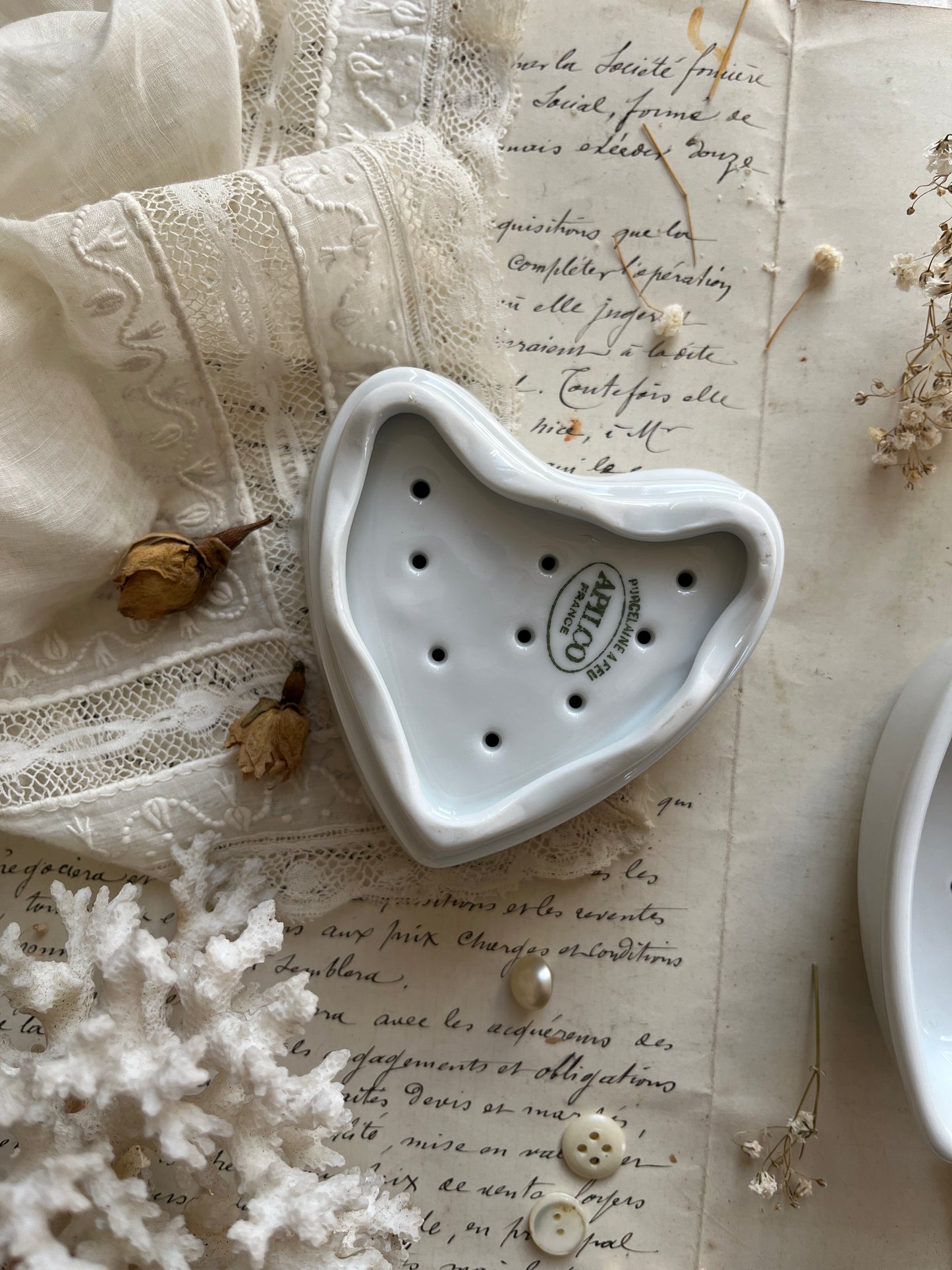 Small French Heart Cheese Strainer