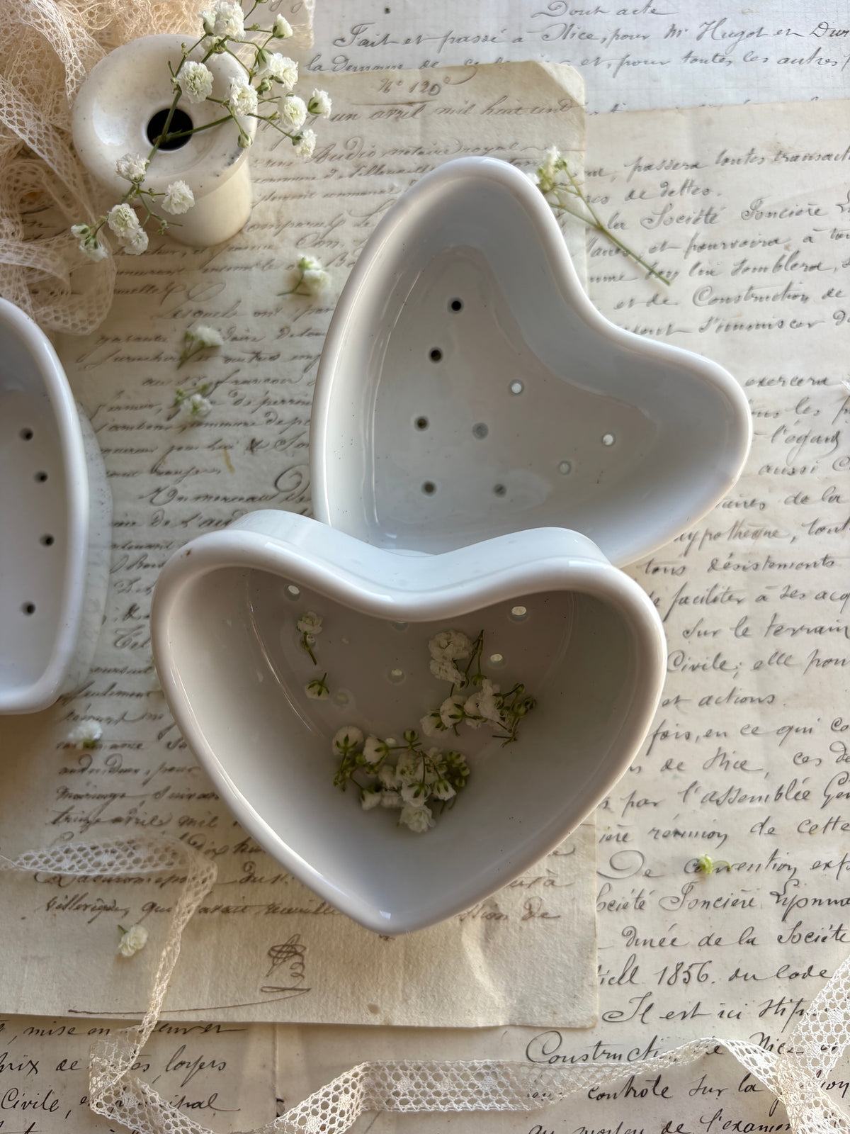 Small French Heart Cheese Strainer
