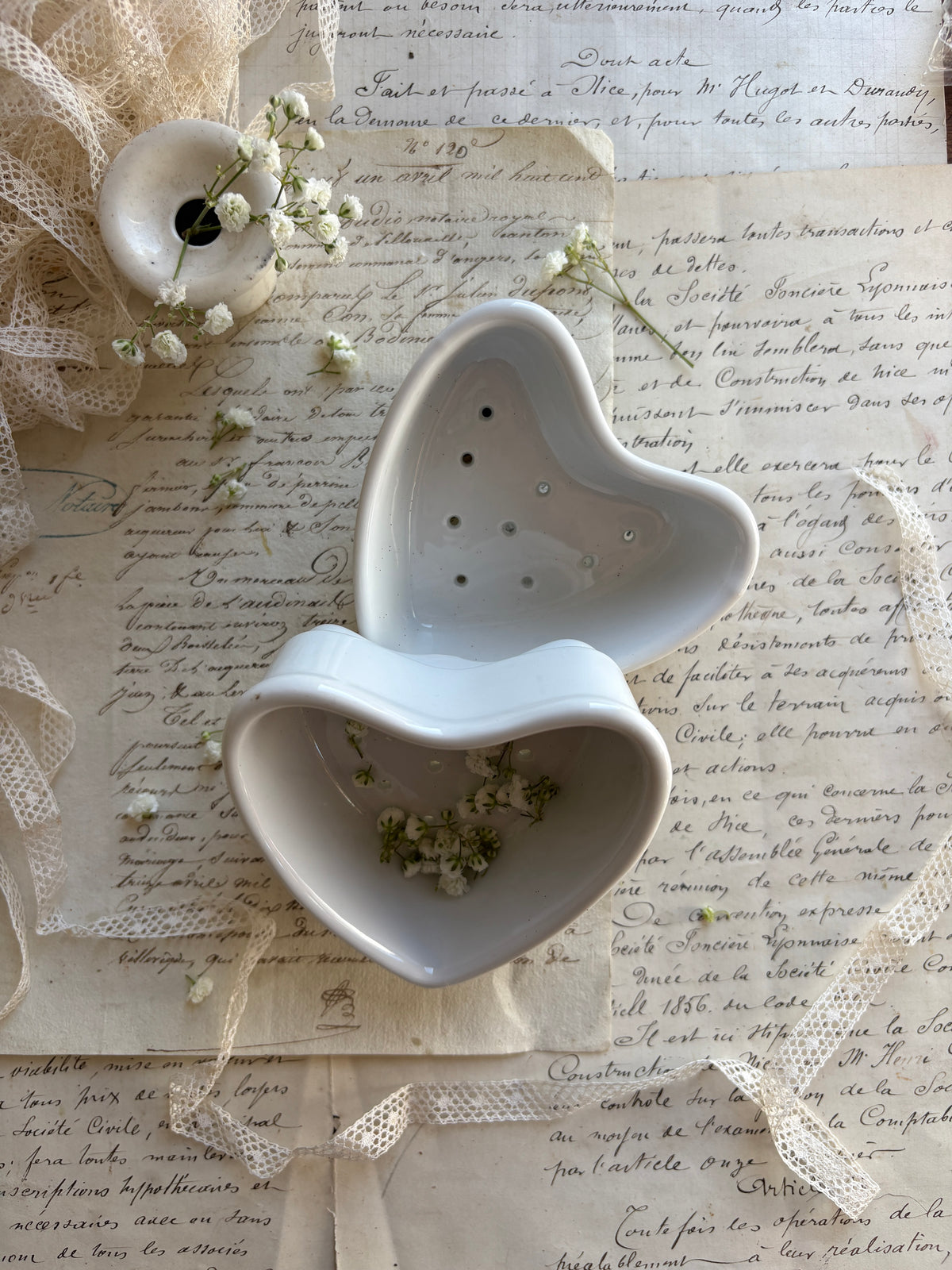 Small French Heart Cheese Strainer