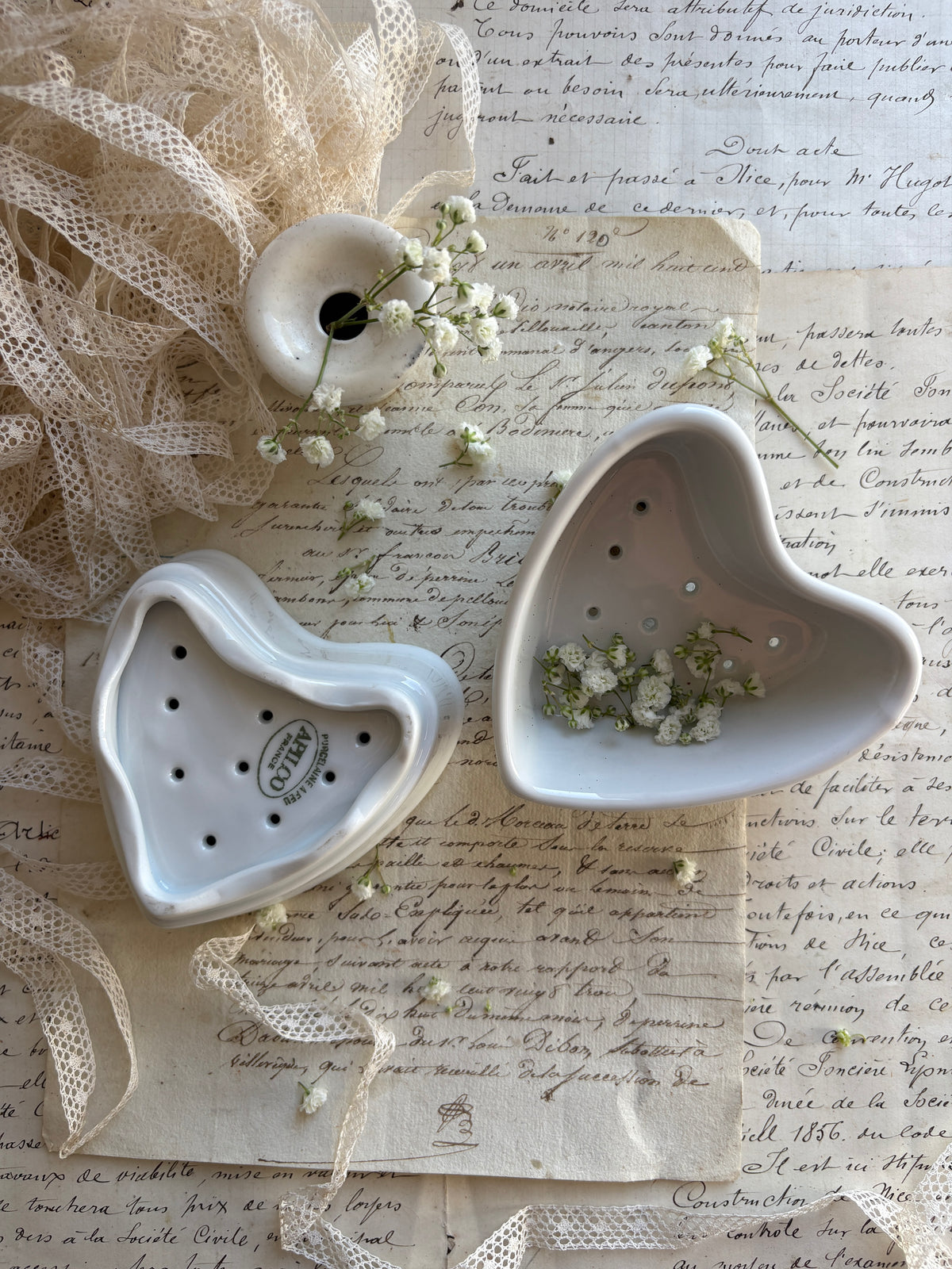 Small French Heart Cheese Strainer