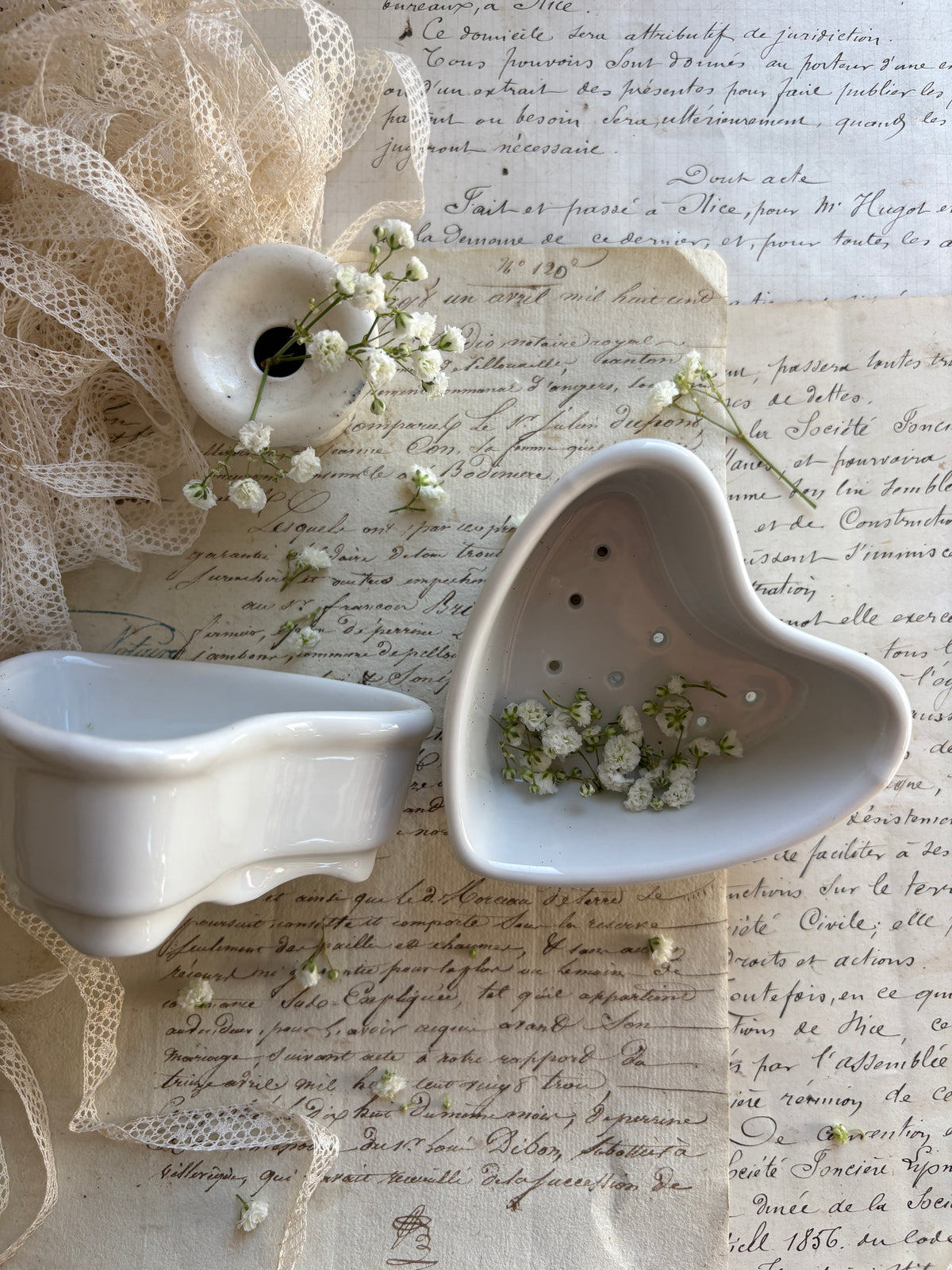 Small French Heart Cheese Strainer