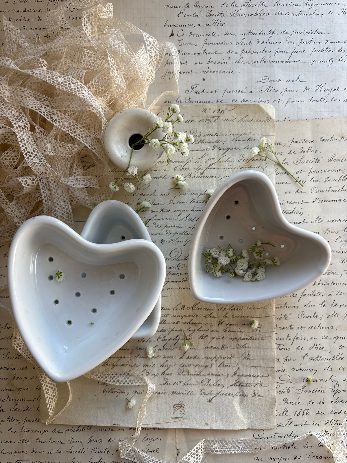 Small French Heart Cheese Strainer