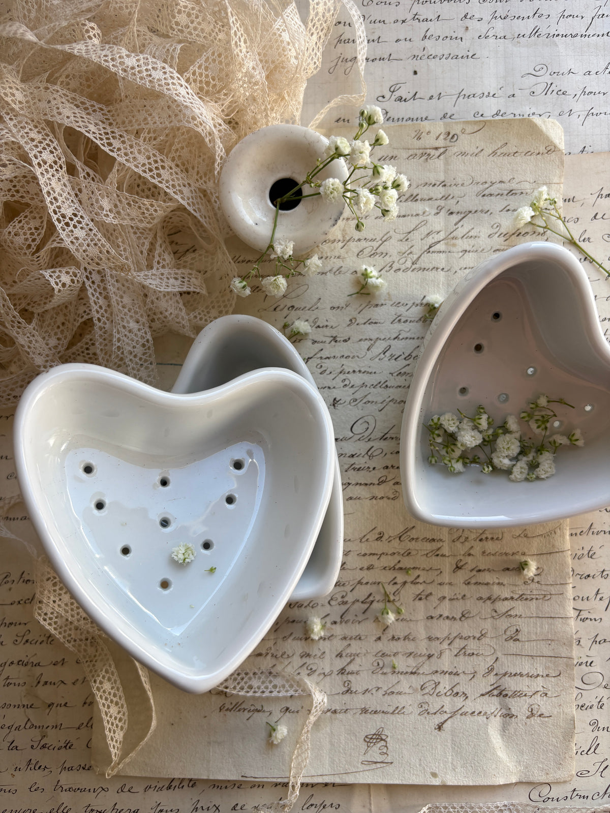 Small French Heart Cheese Strainer