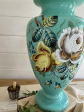 Load image into Gallery viewer, Large Bohemian Turquoise Opaline Vase
