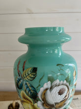 Load image into Gallery viewer, Large Bohemian Turquoise Opaline Vase
