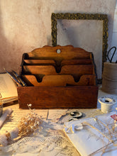 Load image into Gallery viewer, Vintage Oak Letter Rack
