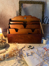 Load image into Gallery viewer, Vintage Oak Letter Rack
