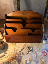 Load image into Gallery viewer, Vintage Oak Letter Rack
