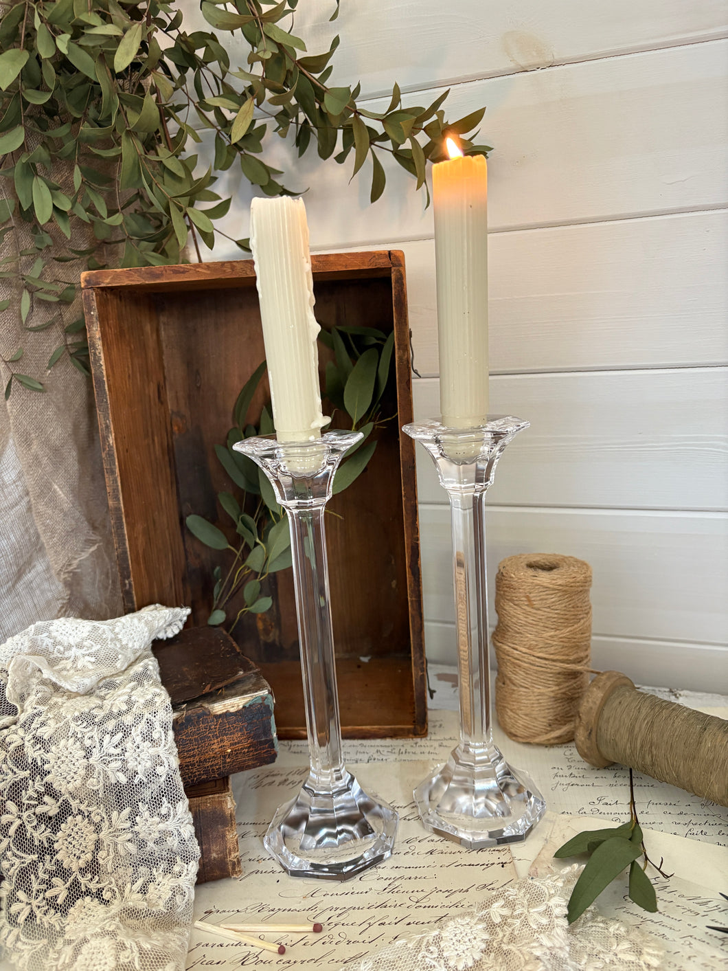 Villeroy and Boch Crystal Candlesticks