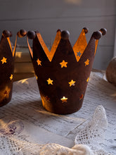 Load image into Gallery viewer, Rustic Vintage Crown TeaLight Holder
