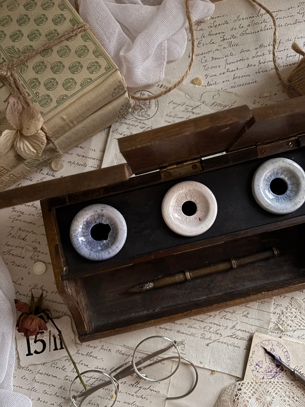 Vintage Inkwell and Pen Stand