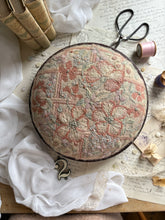 Load image into Gallery viewer, Needlework Vintage Round Footstool
