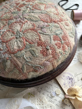 Load image into Gallery viewer, Needlework Vintage Round Footstool
