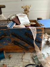 Load image into Gallery viewer, Wooden Cantilever Vintage Sewing Box
