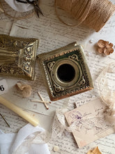Load image into Gallery viewer, Pair Decorative Brass Column Candlesticks
