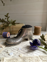 Load image into Gallery viewer, Antique Spelter Boot Pin Cushion
