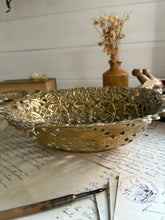 Load image into Gallery viewer, Filigree Brass Vintage Bowl
