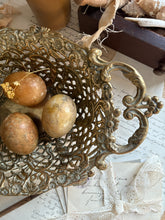 Load image into Gallery viewer, Filigree Brass Vintage Bowl
