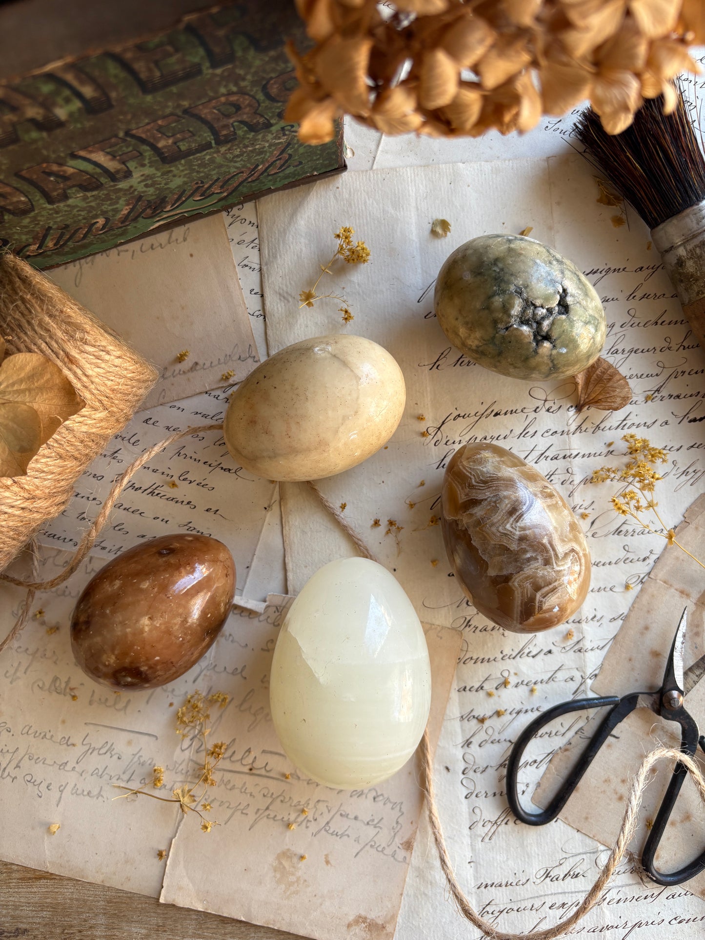 Five Assorted Marble Eggs
