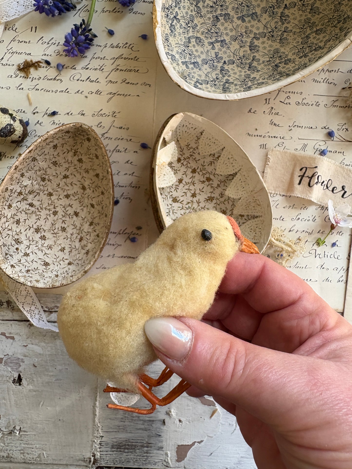 German Victorian Papier Mâché Easter Egg