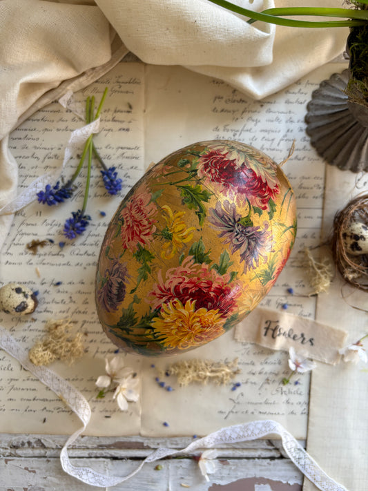 German Victorian Papier Mâché Easter Egg