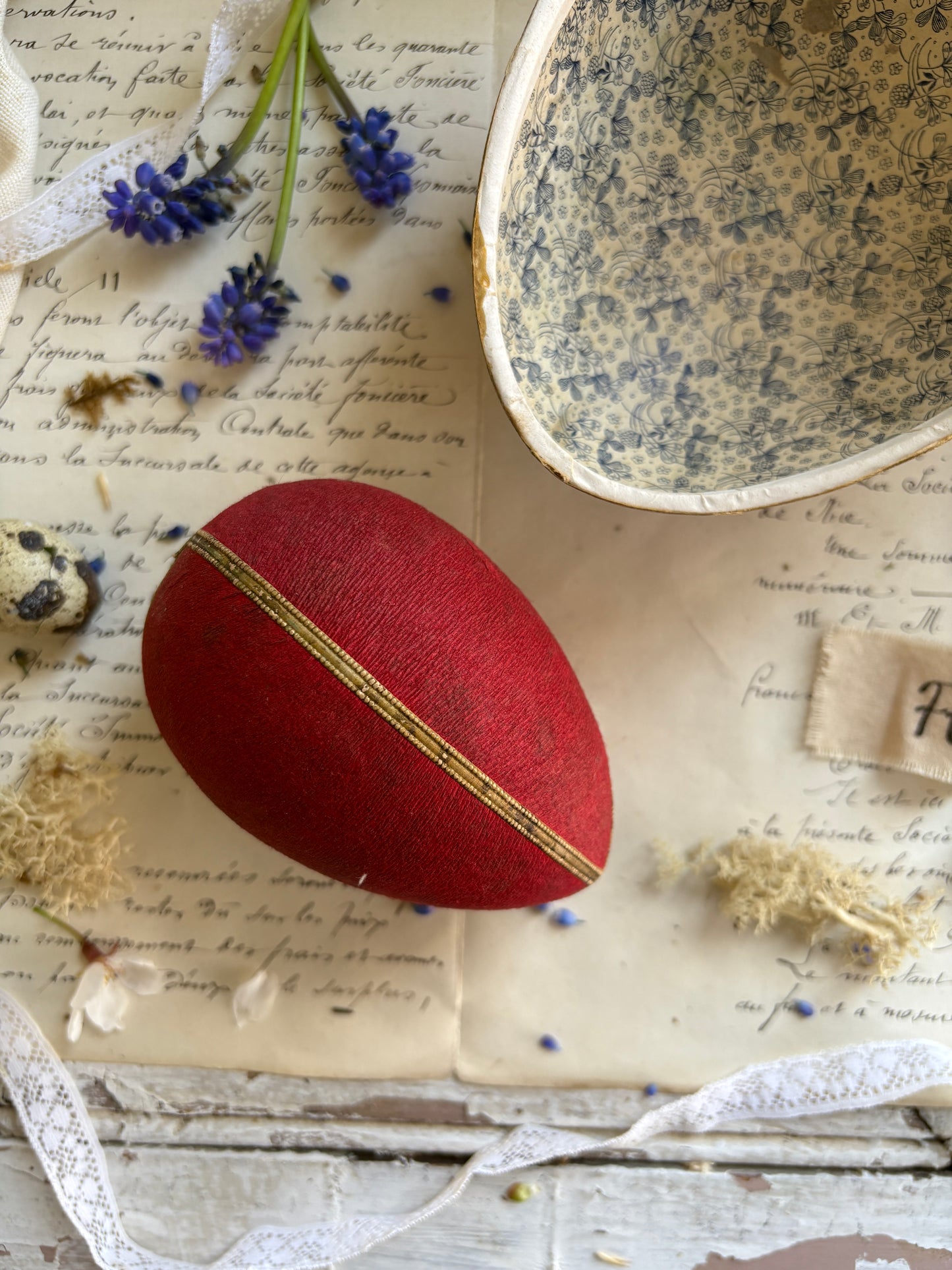 German Victorian Papier Mâché Easter Egg