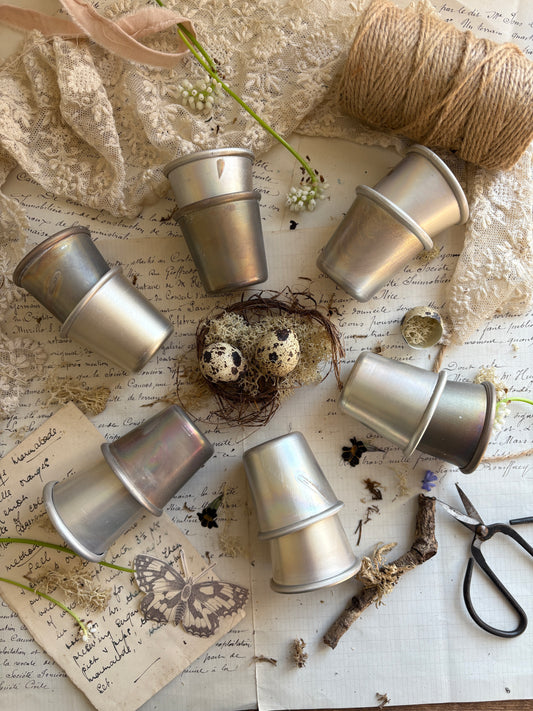 Six Vintage Dariole Moulds