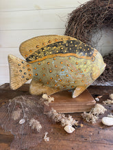 Load image into Gallery viewer, Large Hand Painted Wooden Decorative Fish
