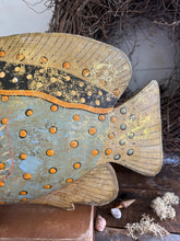 Load image into Gallery viewer, Large Hand Painted Wooden Decorative Fish
