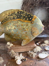 Load image into Gallery viewer, Large Hand Painted Wooden Decorative Fish
