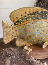 Load image into Gallery viewer, Large Hand Painted Wooden Decorative Fish
