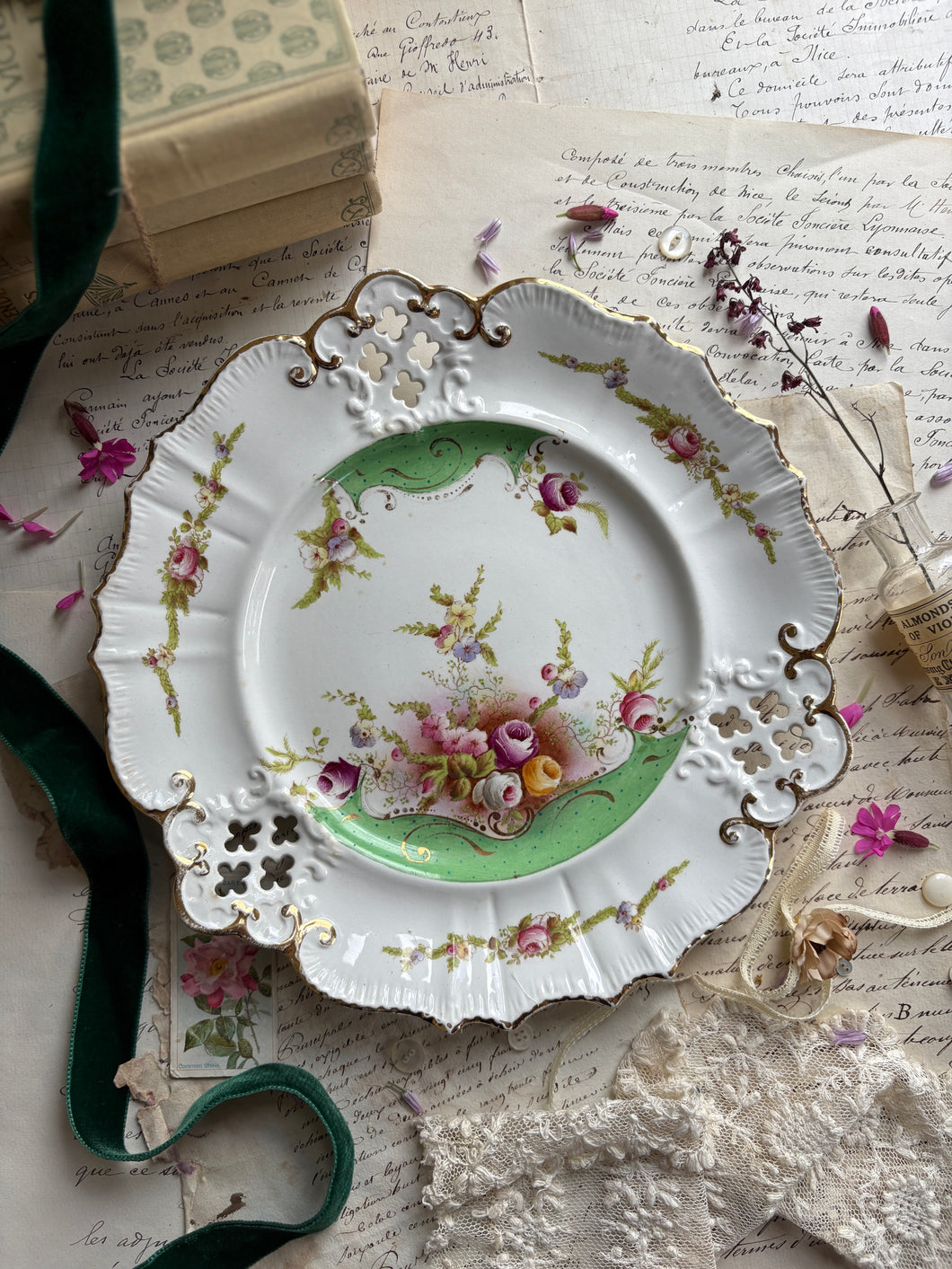 Carlton Ware Floral Vintage Plate